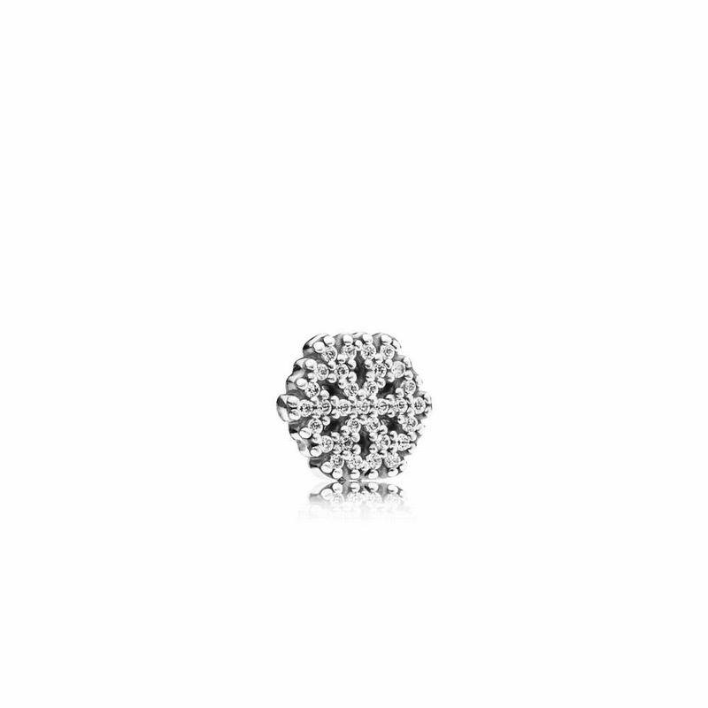 Pandora Sparkling Snowflake Petite Locket Charm Ireland - Sterling Silver/Cubic Zirconia - 108465SNR